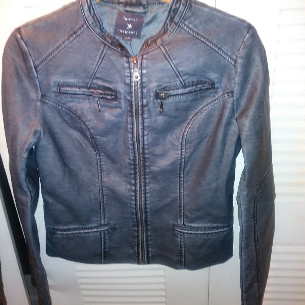 Forever21 Gray Fitted Jacket Size M